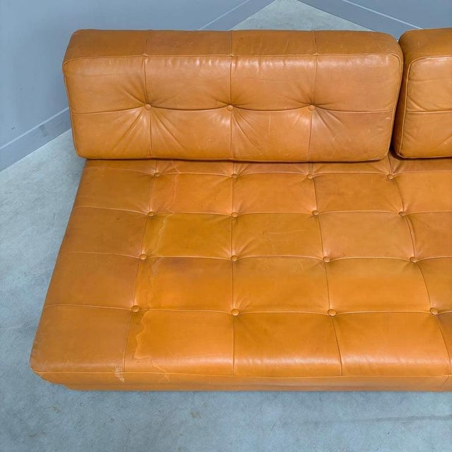Brown Vintage Cognac Leather Daybed, 1960s For Sale - Image 8 of 17