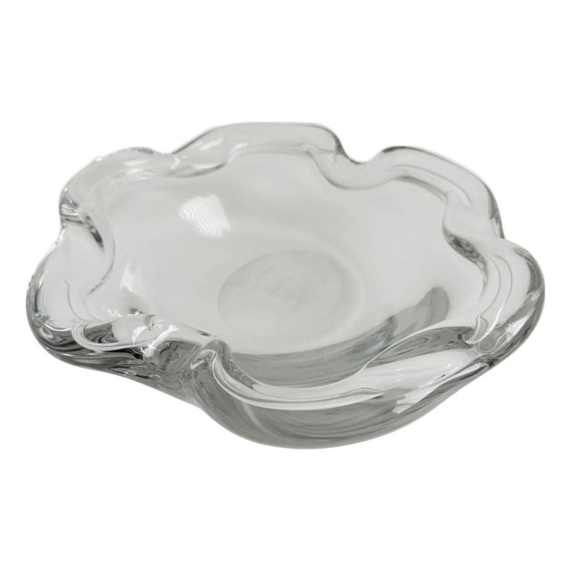 Large French Crystal Vide-Poche, 1960's For Sale