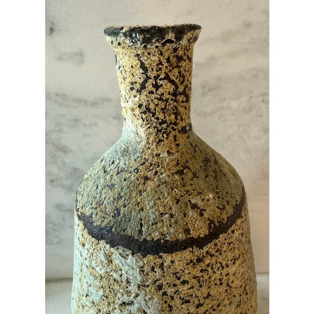 Vintage Mid Century Artisan Pottery Vase For Sale In Austin - Image 6 of 11