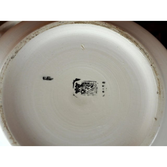 1950s French Nidervillers Soup Tureen With a Pattern of Roses and Blue and Pink Crosses. For Sale - Image 9 of 12