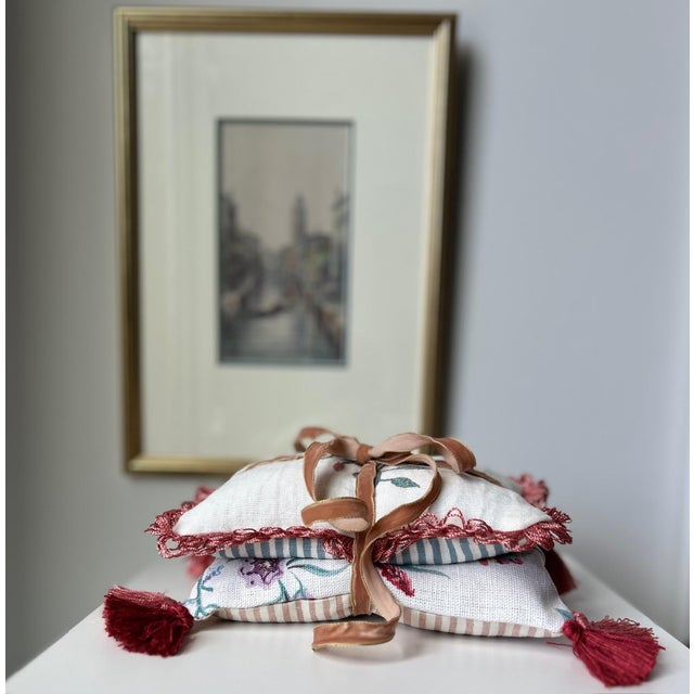 A collection of two decorative pillows filled with fragrant dried lavender. Pretty enough to display, they can also be...