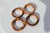 Wood Mid 20th Century Burnt Bamboo Napkin Rings - Set of 4 For Sale - Image 7 of 8