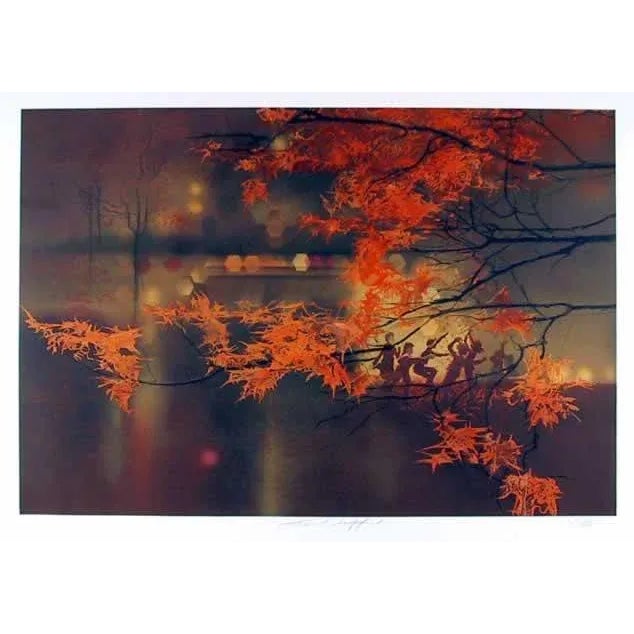 Autumn Leaves (Frank Gifford), Robert Peak Lithograph For Sale - Image 4 of 4