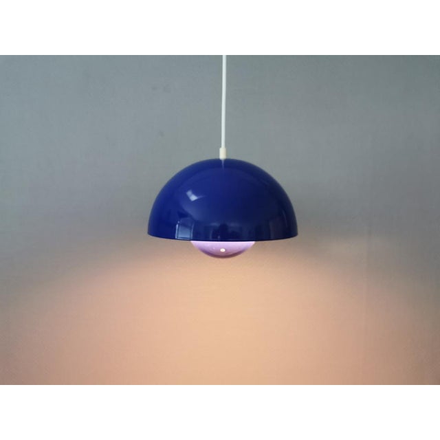 One of the original flowerpot vp1 enamel lamps, designed by verner panton. not the new lightweight version; this is the...