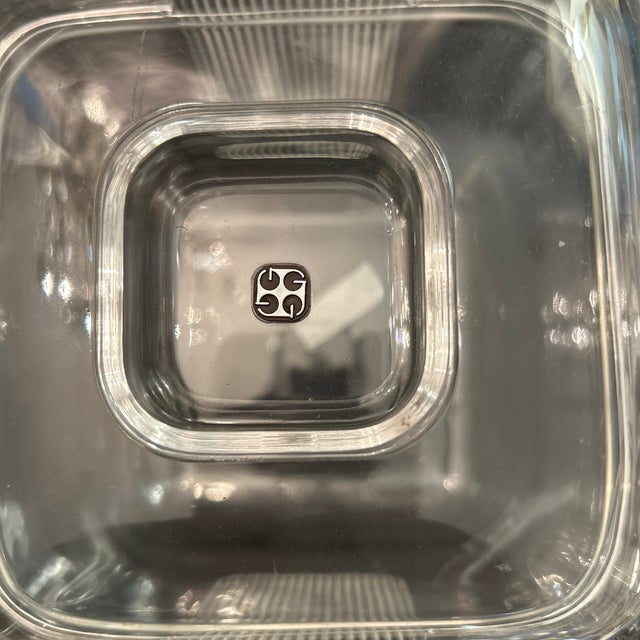 Italian acrylic ice bucket with tongs. Made in the 1970s for Fratelli Guzzini who is a premier Italian designer of...