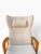 Late 20th Century Danish Modern High Wingback Recliner Attributed to Farstrup | Cream Bouclé With Headrest Pillow | Teak Frame For Sale - Image 5 of 15