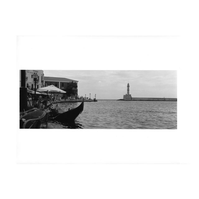 Mediterranean "Port of Chania, Greece" Contemporary Cityscape Original Photograph by Louise Weinberg For Sale - Image 3 of 3
