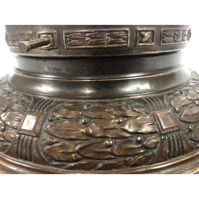 Art Nouveau Brass & Crystal Glass Ceiling Lamp, 1910s For Sale - Image 13 of 15