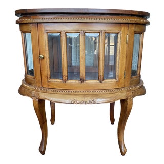 Vintage Traditional Bar Cabinet With Serving Tray For Sale