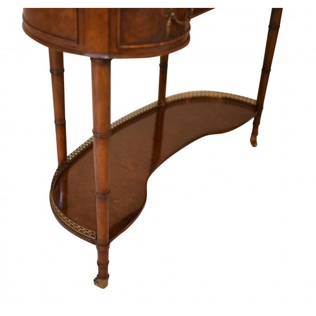 Regency Walnut Kidney Desk For Sale - Image 9 of 12