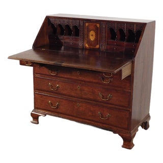 1880s English Oak Slant Front Desk For Sale