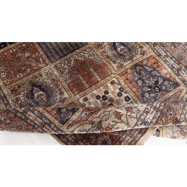 Vintage Egyptian Silk Rug For Sale In New York - Image 6 of 9