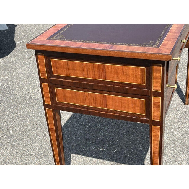 Kingswood Veneer Desk with Red Top For Sale - Image 9 of 14