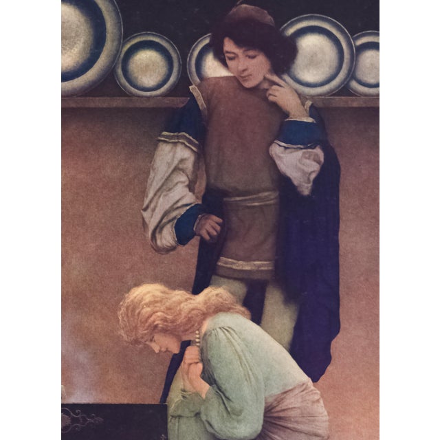 American 1925 Maxfield Parrish Lithograph "Lady Violetta and the Knave Opening the Oven Door to See if the Tarts Are Done" For Sale - Image 3 of 5