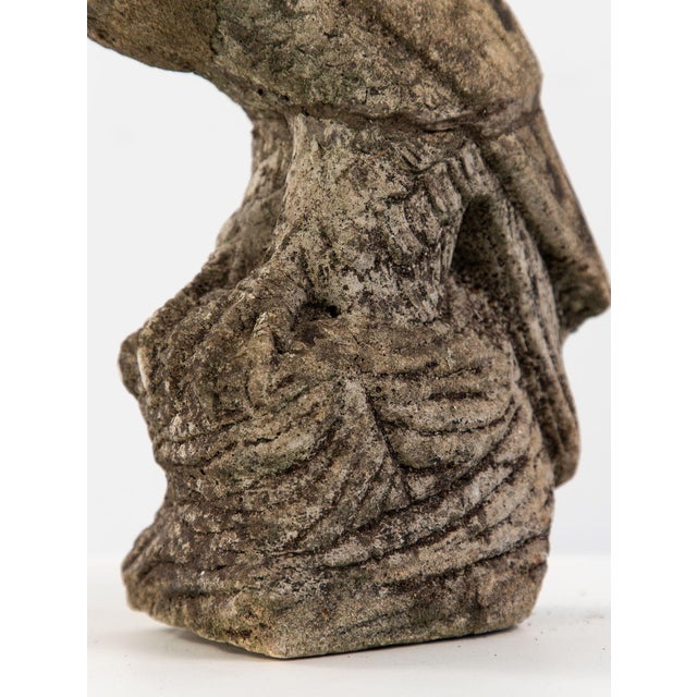 Sculpture Materials Falcon or Hawk Bird Stone Garden Ornament, Belgium Mid 20th C. For Sale - Image 7 of 9