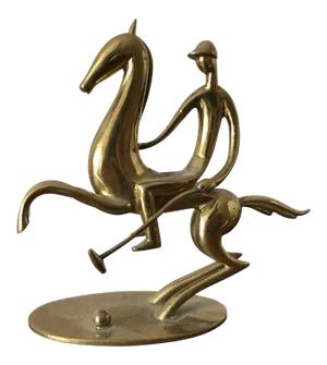 1930s Art Deco Hagenauer Polo Player Bronze Figurine