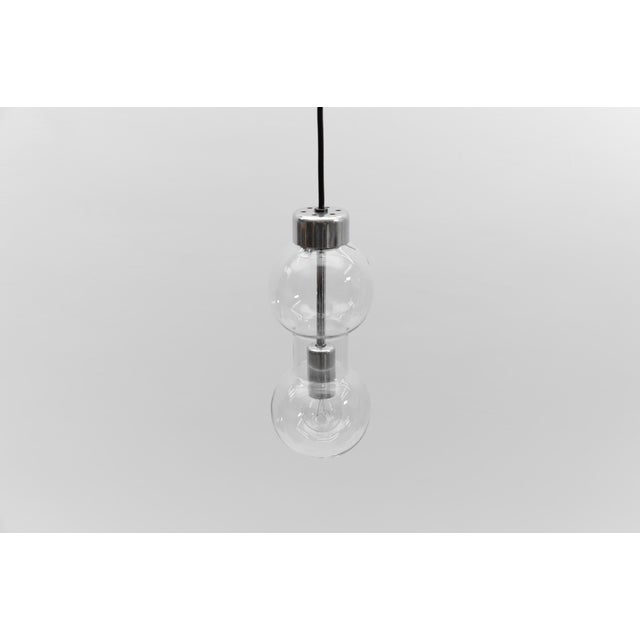 Vintage German Space Age Glass Pendant Lamp, 1960s For Sale - Image 4 of 8