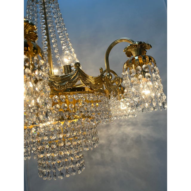Vintage Crystal Swarovski Chandelier, 1960s For Sale - Image 14 of 18