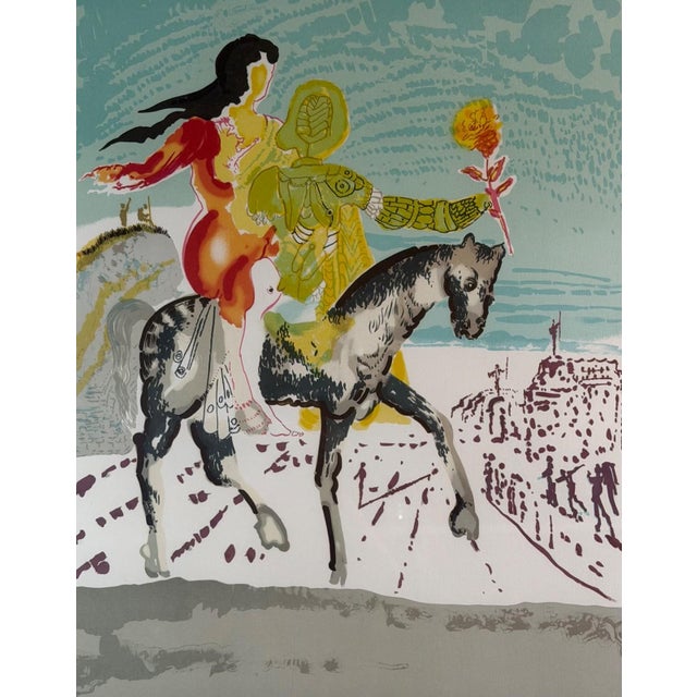Abstract 1980s Dali New Jerusalem the Messiah Hand Signed Numbered Lithograph Surrealism Art For Sale - Image 3 of 3