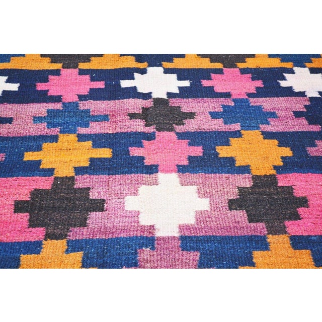 1960s Vintage Afghan Tribal Hand Knotted Wool Rug, 5'5x9'9 For Sale - Image 5 of 6