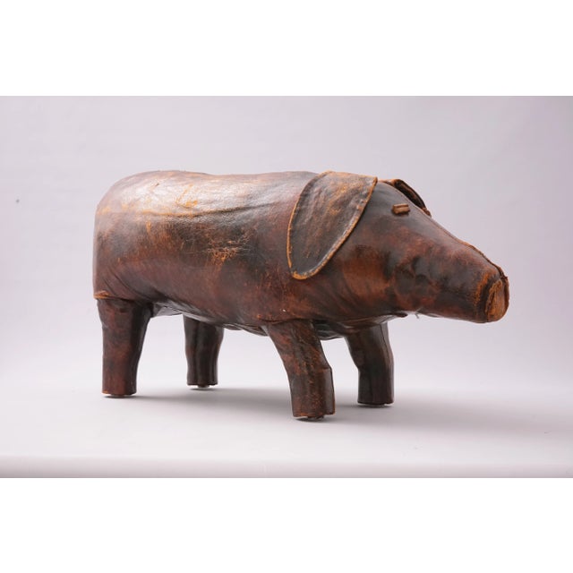 Very strong patina of age, the tail is missing. The object lived and was loved. The leather is already very thin on the...