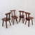 Brutalist Chair from Mobichalet, Belgium, 1950s, Set of 4 For Sale - Image 4 of 16