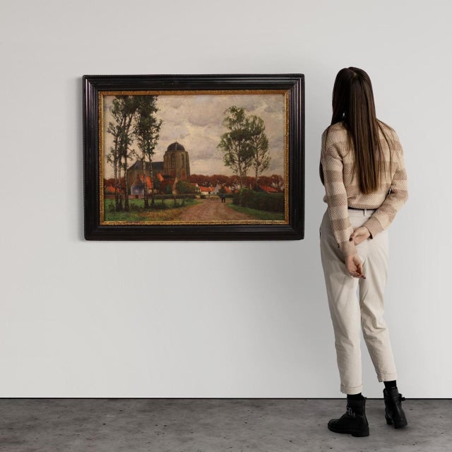 G. V. Hoven, Landscape, 1918, Oil on Canvas For Sale - Image 14 of 16