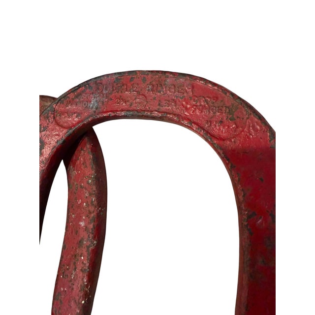 Farmhouse Vintage Diamond Duluth "Double Ringer" Drop Forged Horseshoes & Stakes Set - 5 Pieces For Sale - Image 3 of 6