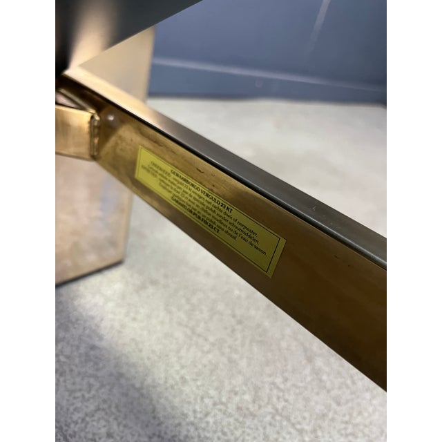 Vintage 23kt Gold Plate Coffee Table from Belgochrom, 1970s For Sale - Image 11 of 11
