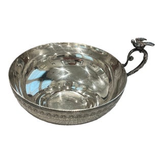 Ottoman Empire Style Sterling Silver Bowl For Sale