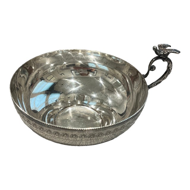 Ottoman Empire Style Turkish Silver Bowl For Sale