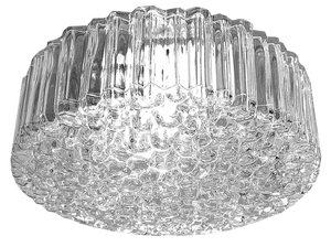 Bubble Texture Glass Flush Mount Lamp by Limburg, 1970s