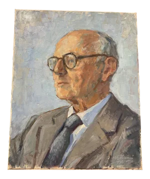 Mid 20th Century Oil Portrait Painting of a Gentleman by Mary Elizabeth Passini