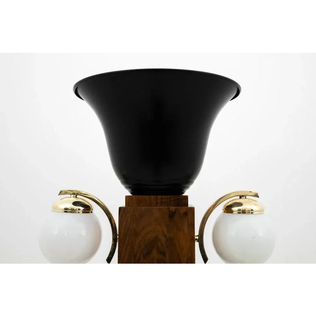 Black Art Deco Style Floor Lamps, Poland, 1940s, Set of 2 For Sale - Image 8 of 9