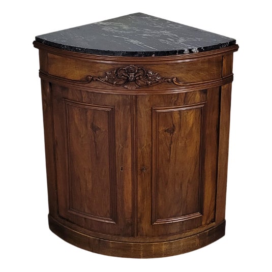 Louis Philippe Corner Cabinet in Walnut For Sale