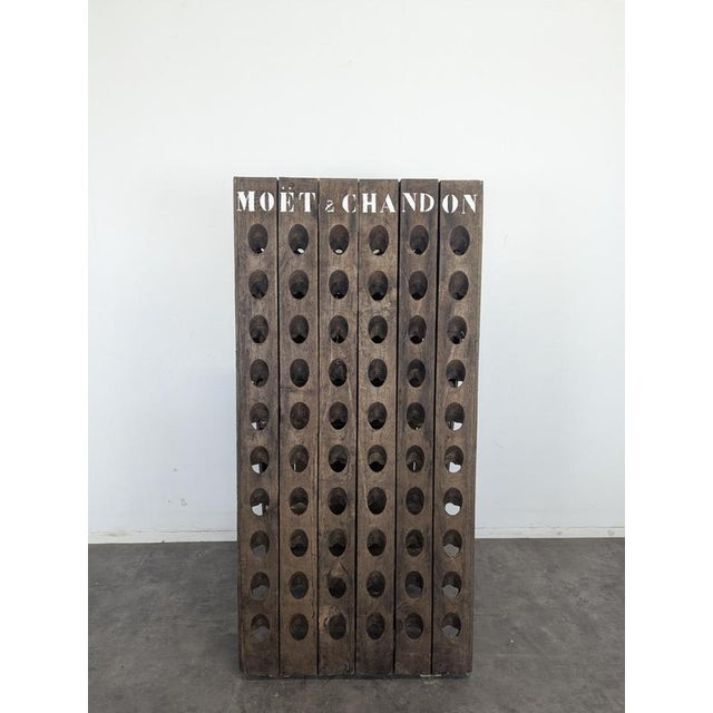 Moët & Chandon Oak Champagne Riddling Rack for 120 Bottles, in Very Good conditions.