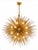 Strada medium round sputnik style chandelier for Visual Comfort. Style # KW 5071G. Gilt metal frame. Fixture uses 20 X...