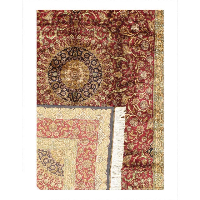 Traditional Pasargad DC Exquisite Design Paris Palace Fine Power Loom V.Silk Rug For Sale - Image 3 of 3