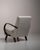 Ivory 20th Century Czech Republic Warm Ivory Boucle Bentwood-Arm Lounge Chair For Sale - Image 8 of 10