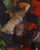 The painting captures a vibrant array of socks, layered haphazardly in a drawer, creating a sense of intimacy and...