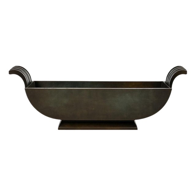Swedish Art Deco Bronze Jardinière attributed to Jacob Ängman for GAB, 1930s For Sale