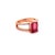 Natural Tourmaline Diamond Ring 14k Rose Gold 2.2 TCW Certified For Sale - Image 4 of 16