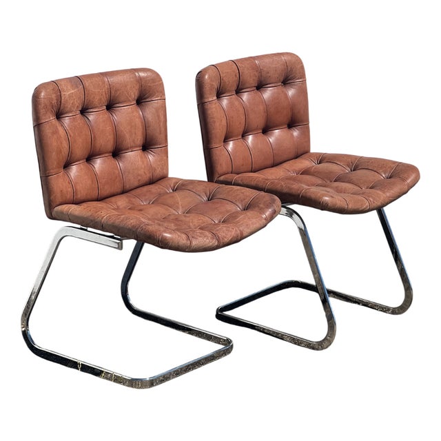 Leather Chairs by Robert Haussman, 1960s, Set of 2 For Sale