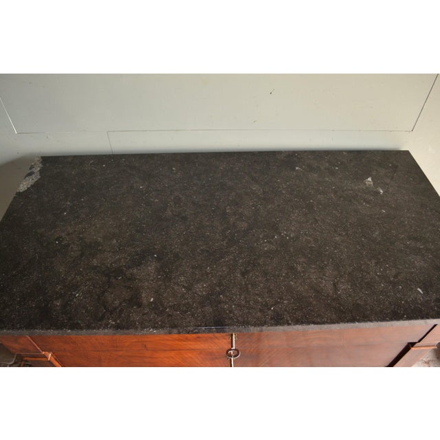 Wood Antique Mahogany Chiffonier with Black Marble Top For Sale - Image 7 of 12