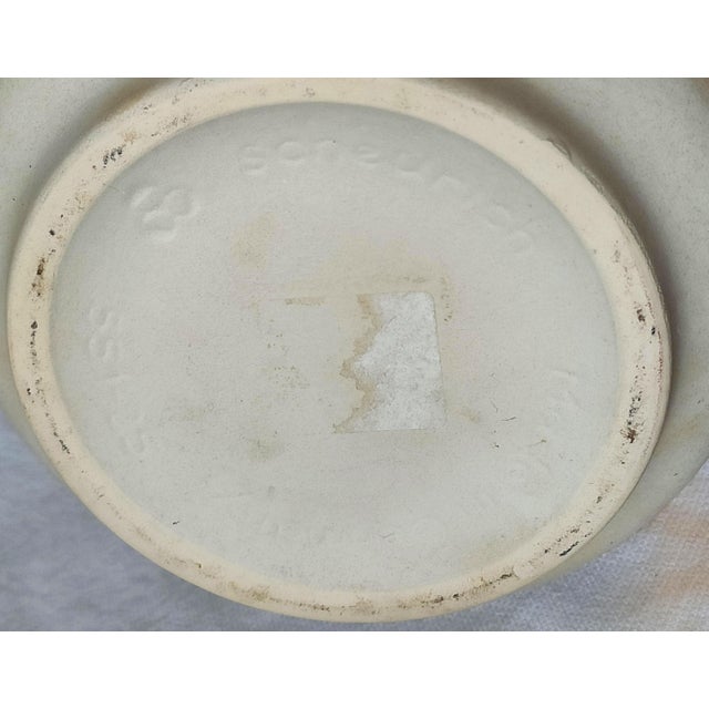1970s Mid-Century Green Leaf Feather Pattern Vase from Scheurich Keramik, 1970s For Sale - Image 5 of 7