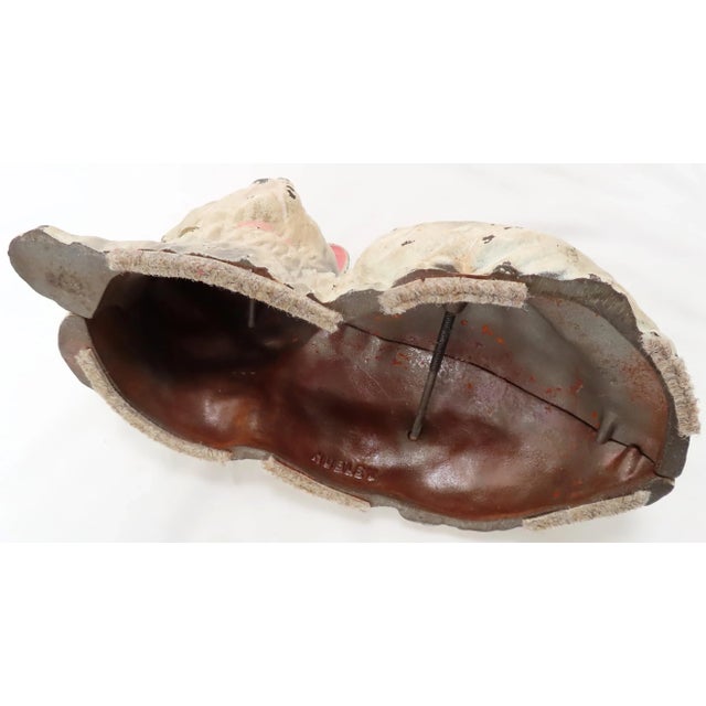 Vintage Signed Hubley Manufacturing Co. Model 335 Reclining Persian House Cat Cast Iron Doorstop For Sale - Image 9 of 13