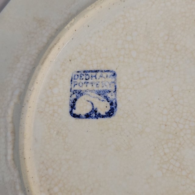 Dedham Pottery Moth Plate, Arts & Crafts Era, C. 1910 For Sale - Image 4 of 9