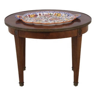 French Gien Louis XVI Tray Top Oval Side Table For Sale