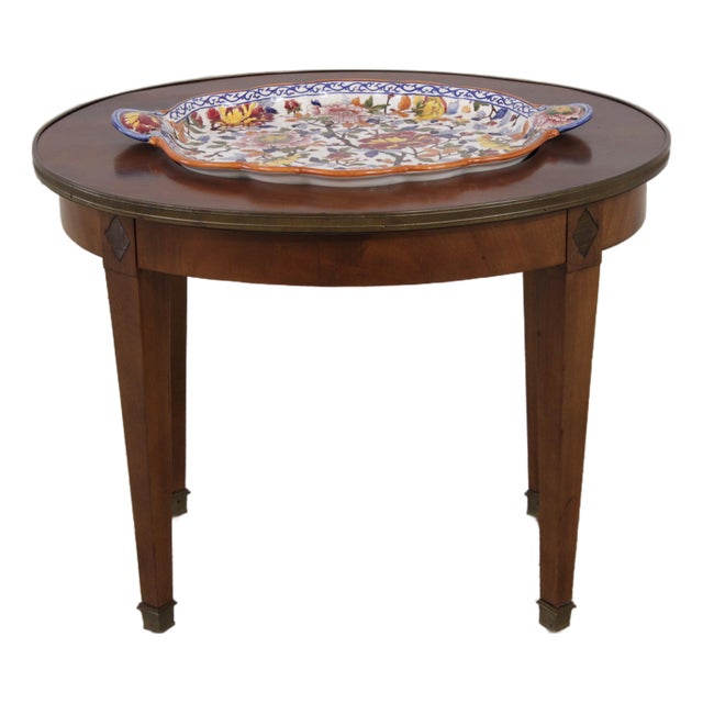 French Gien Louis XVI Tray Top Oval Side Table For Sale