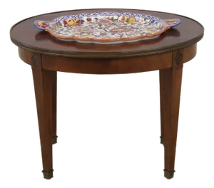 French Gien Louis XVI Tray Top Oval Side Table